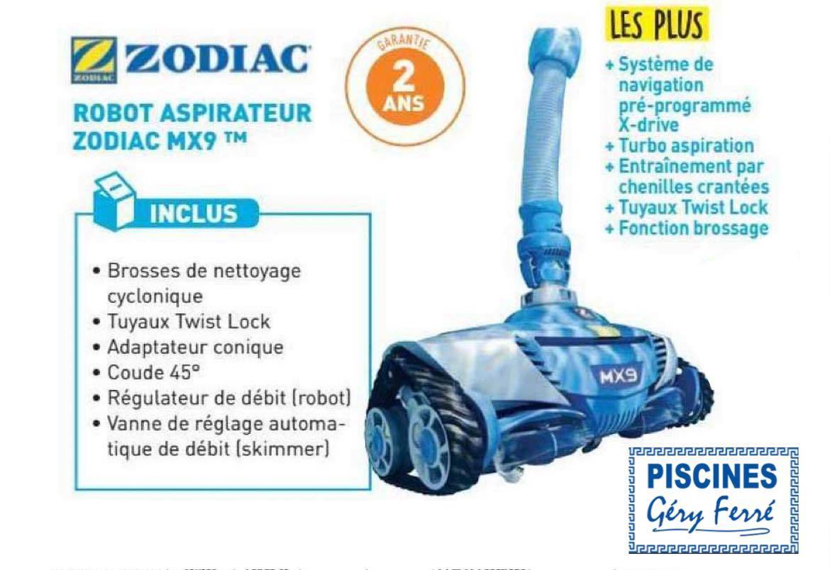 Robot zodiac mx9 pas chère chez ferre piscines Marseille 
