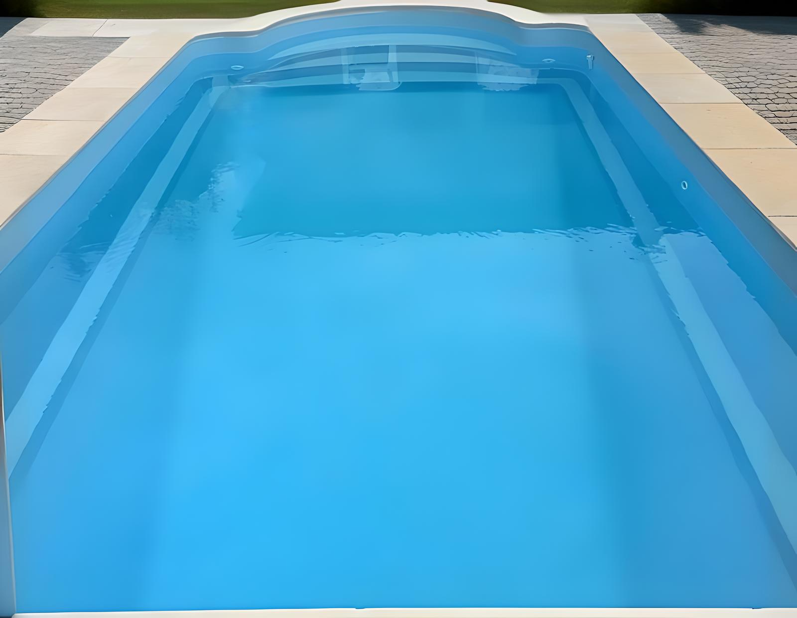 piscine coque 6.5 x 2.90 avec escalier arrondi