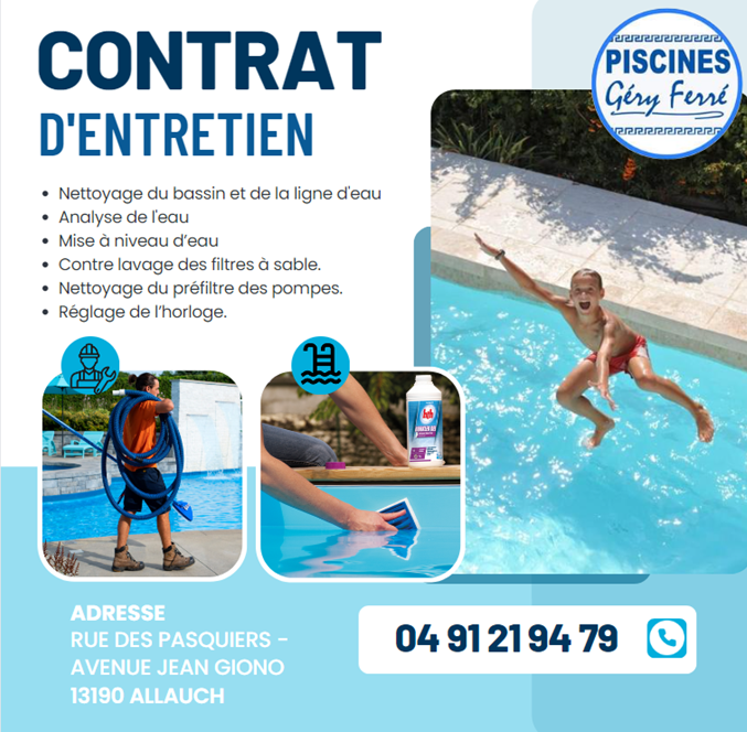 Contrat d'entretien piscine - Bouche du rhône 