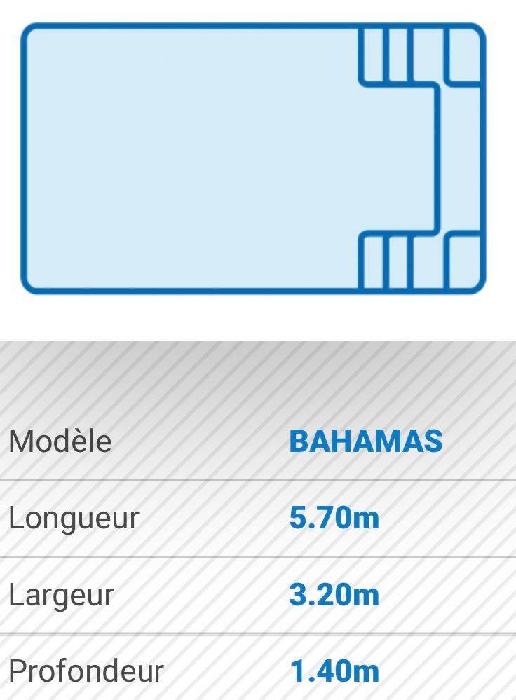 Piscine coque polyester BAHAMAS (5.70 x 3.20) FRANCE PISCINES COMPOSITES CHEZ FERRE PISCINES à ALLAUCH 