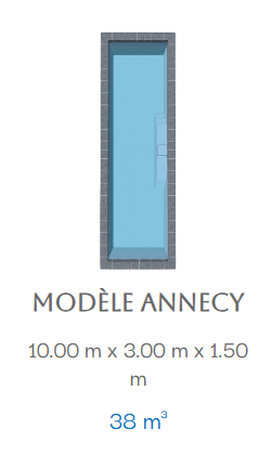 Couloir de nage 10x3 m Marseille