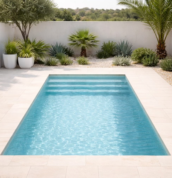 piscine coque polyester 9.5x4 Marseille