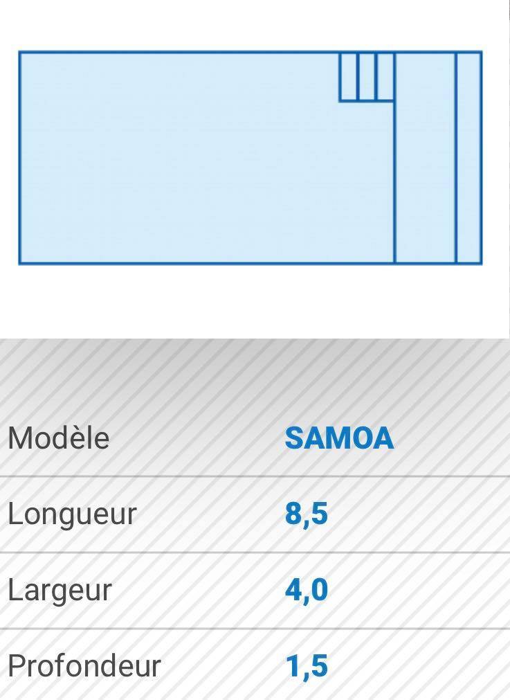 Piscine coque avec grande plage design, modèle SAMOA- France Piscines Composite - FERRE PISCINES à Aubagne 