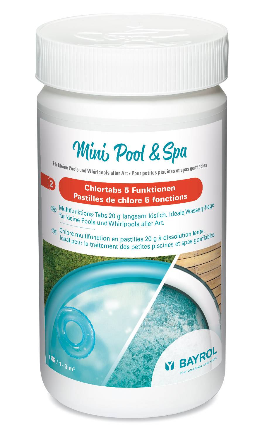 Chlore 5 fonctions Bayrol Easy Pool & Spa piscines hors-sol - 1 kg