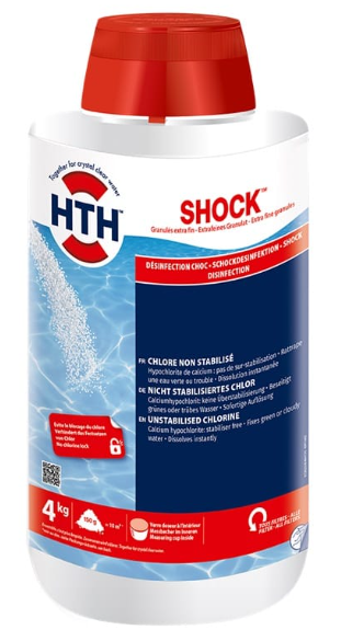 Hypochlorite de Calcium - Chlore choc - Hth - Shock 4 kg poudre
