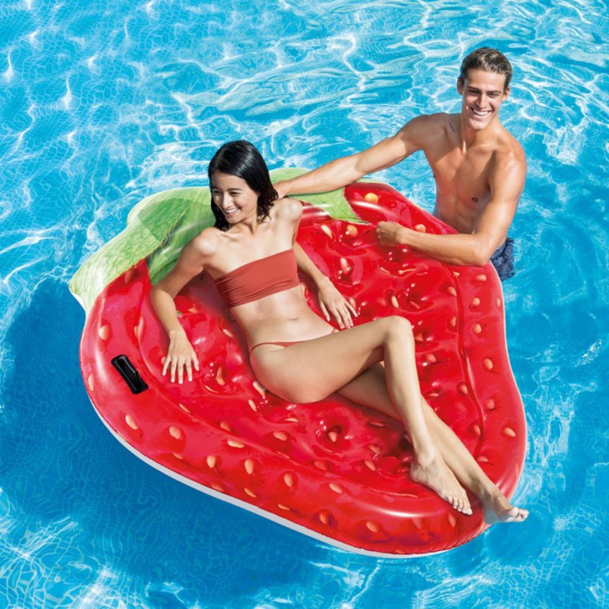matelas gonflable fraise INTEX- FERRE PISCINES