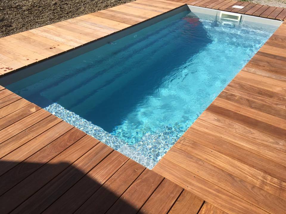 mini piscine grise- ferre piscines