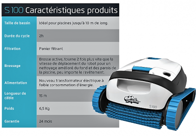 ROBOT DE PISCINE DOLPHIN S100 