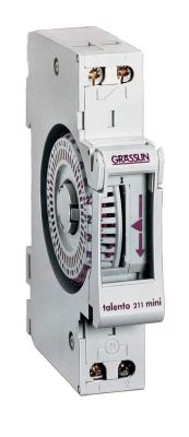 Interrupteur horaire pour rail DIN Grasslin piscines 