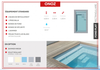 mini piscine moins de 10m2 ONOZ éternelle 