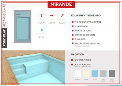 Piscine coque mirande éternelle design 