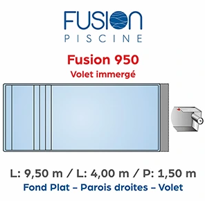 piscine coque 9.5x4 fond plat