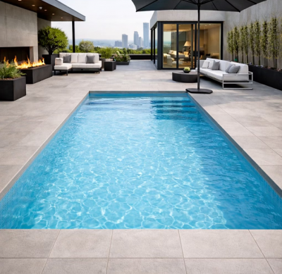 piscine coque polyester 7.50x3.50 Allauch
