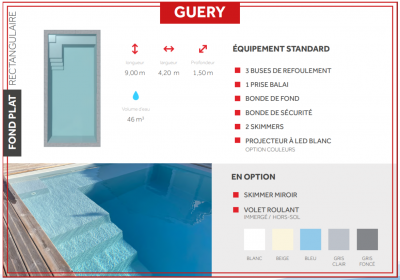Piscines coque modèle Guery éternelle 