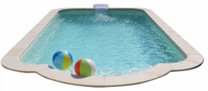 Piscine polyester DECLIC 730 avec bloc filtrant France Piscines Composites
