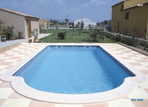 Coque bleu avec frise polyester dans le 13 modèle Crete