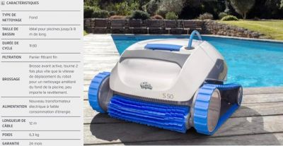 ROBOT DE PISCINE DOLPHIN S50 A MARSEILLE CHEZ FERRE PISCINES 