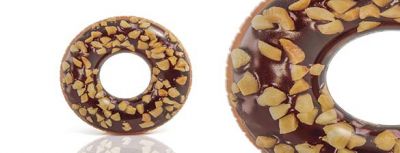 Bouée ronde choco noisette réaliste INTEX - FERRE PISCINES